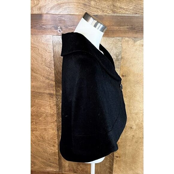 Womens Venus Black Wool Blend Cropped Blazer - Picture 4 of 6